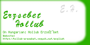 erzsebet hollub business card